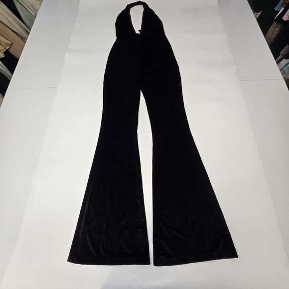 AMOR MIA Iman Midnight Velvet Jumpsuit in Black - Picture 2 of 15